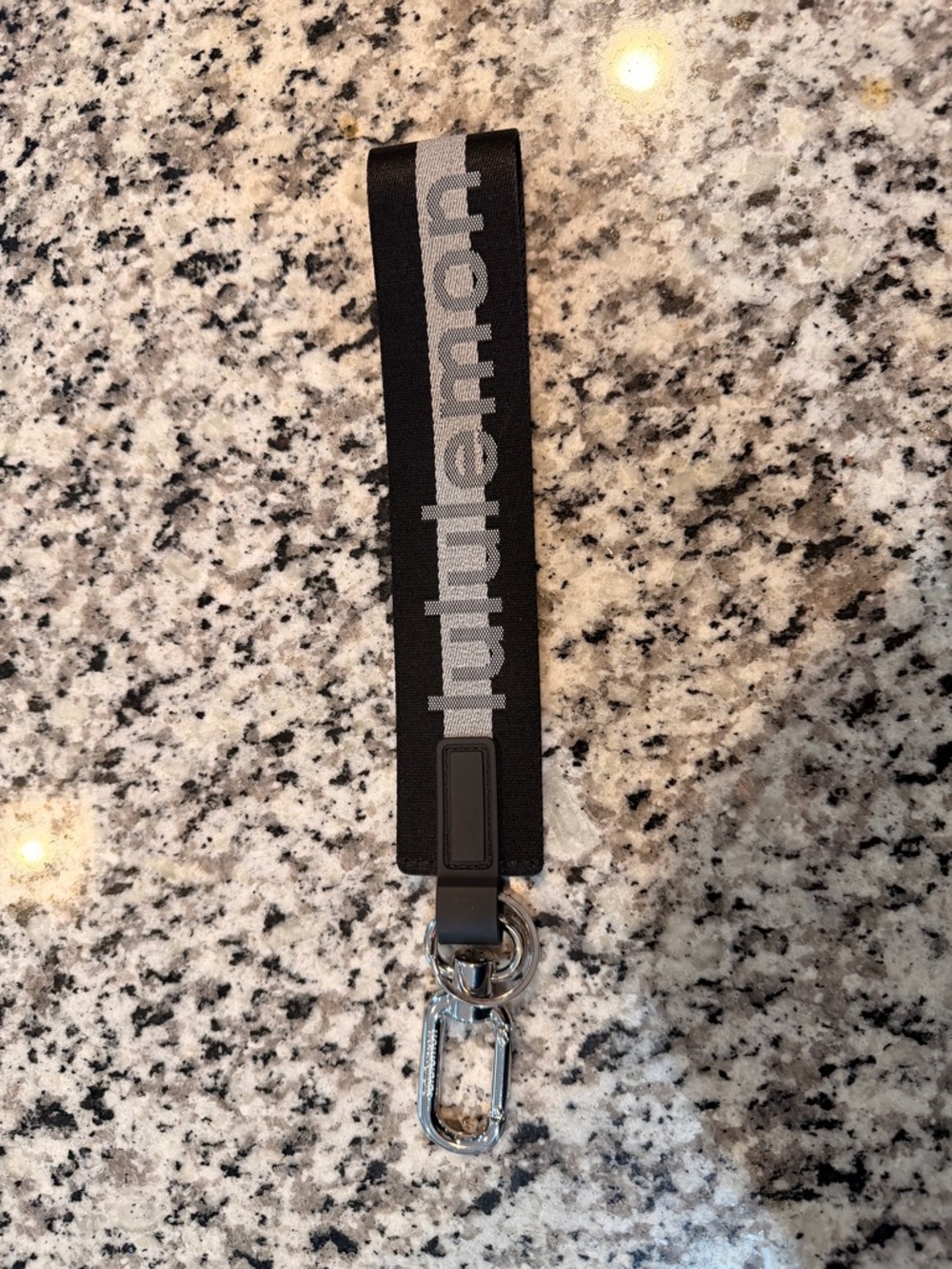 Black Logo Strap Key Fob